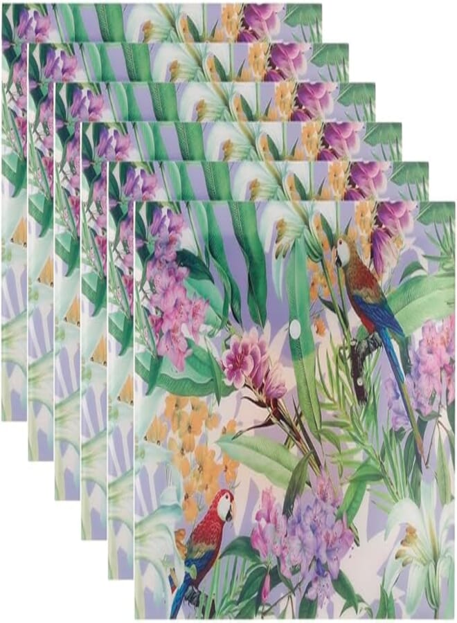3A PP-7706F-23 Plastic Paper Folder 26 * 35 cm with Clips 6 Pieces - Multi Color